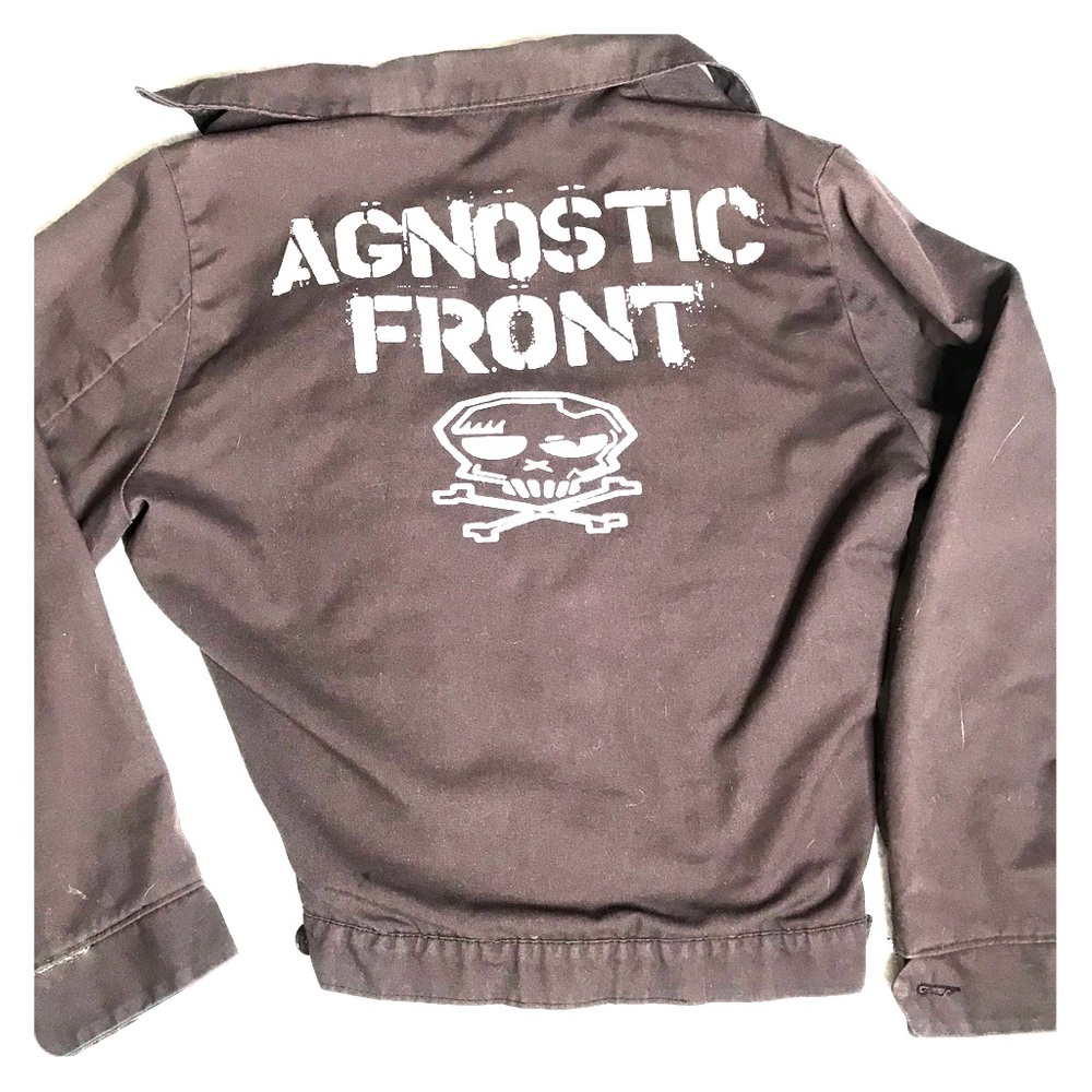 Agnostic Front Punk Rock Utility Brown Jacket